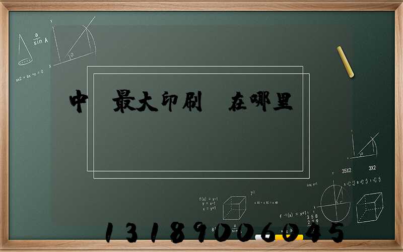 中國最大印刷廠在哪里