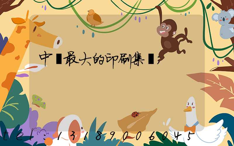 中國最大的印刷集團