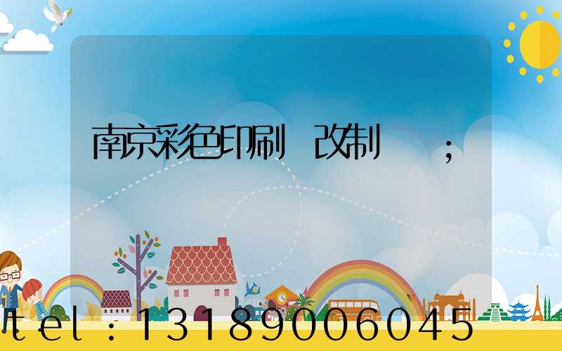 南京彩色印刷廠改制細節