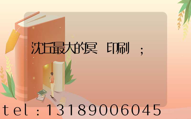 沈丘最大的冥幣印刷廠