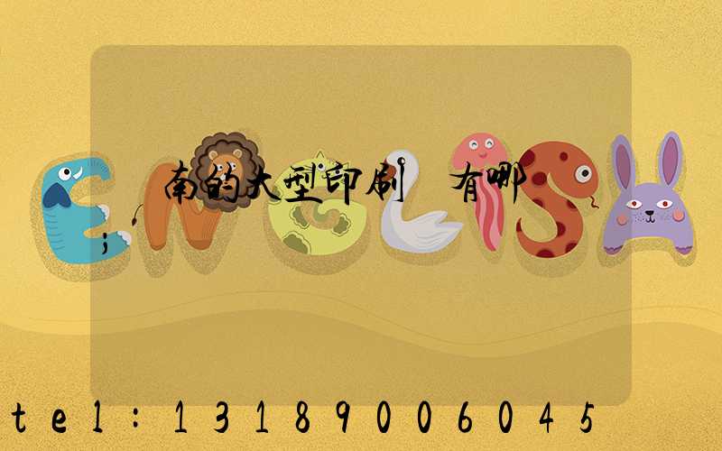 濟南的大型印刷廠有哪幾個