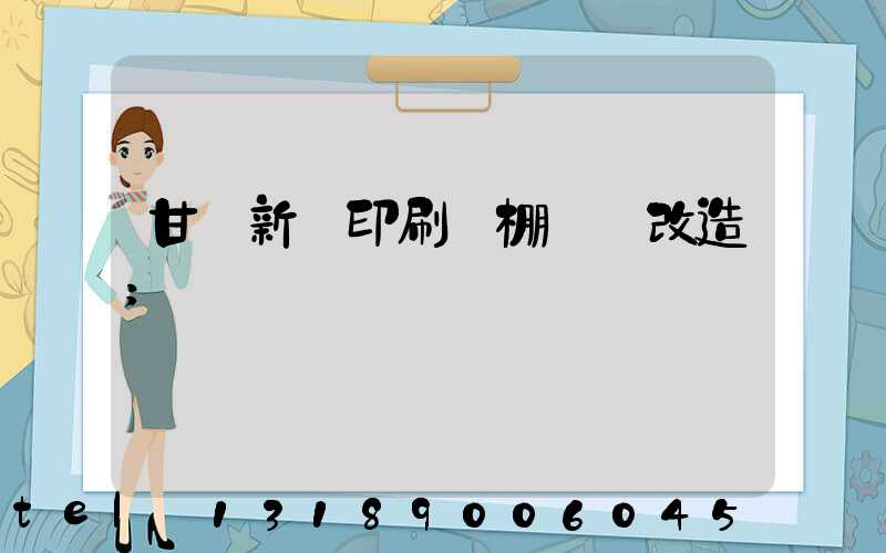 甘肅新華印刷廠棚戶區改造