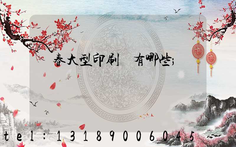 長春大型印刷廠有哪些